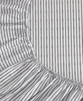 Printed 200-Thread Count Cotton Percale 3-Pc. Sheet Set, Twin XL