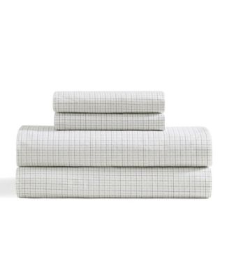 Printed 200-Thread Count Cotton Percale 4-Pc. Sheet Set, Queen