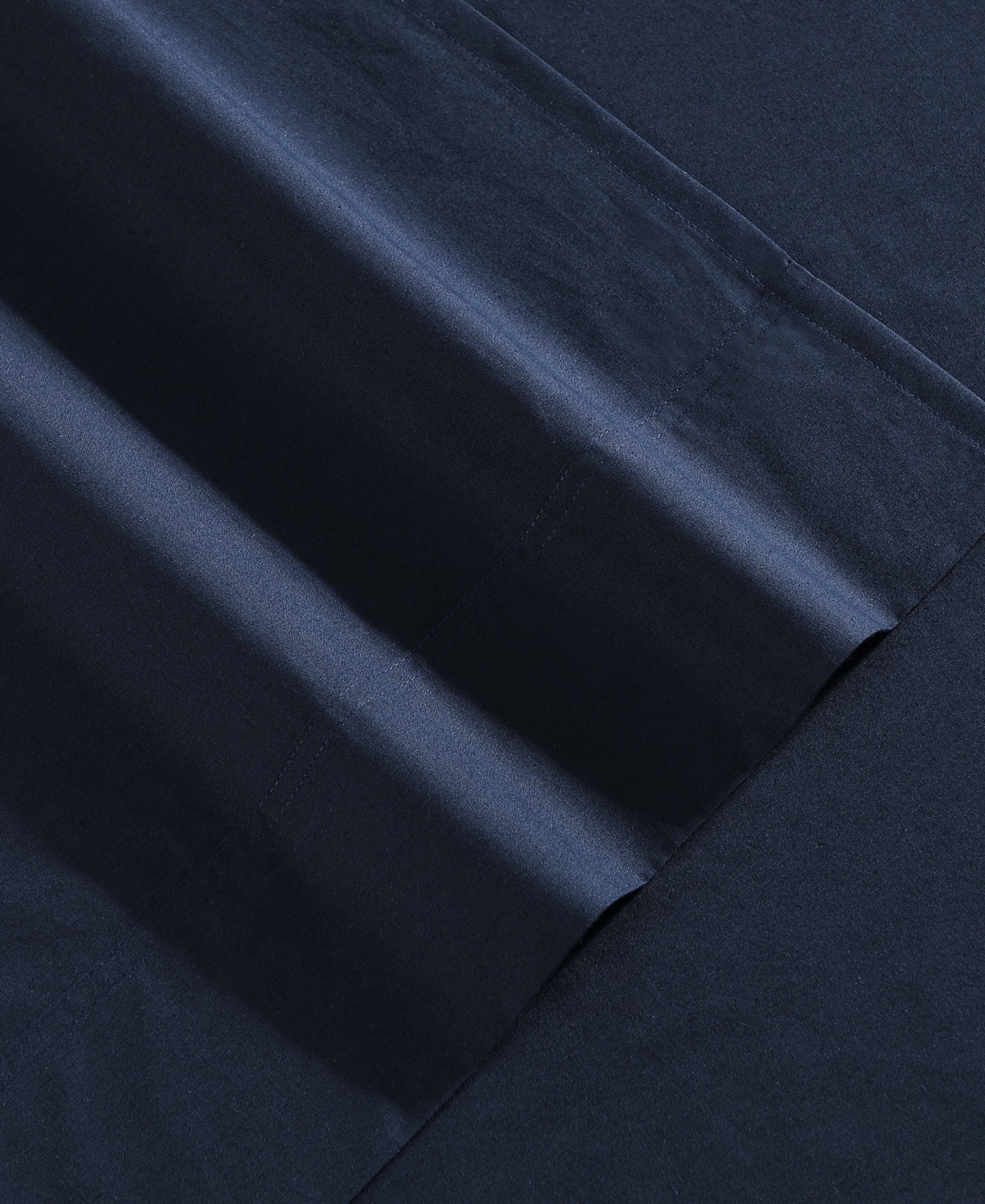 Tommy Hilfiger Solid 200-thread Count Cotton Percale 3-pc. Sheet Set, Twin Xl In Navy