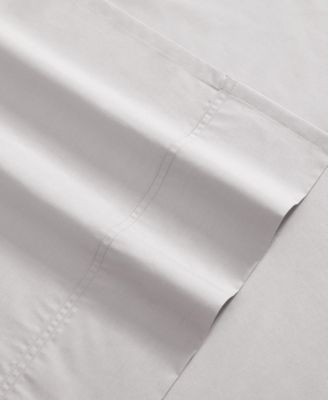 Solid 200-Thread Count Cotton Percale 3-Pc. Sheet Set, Twin XL