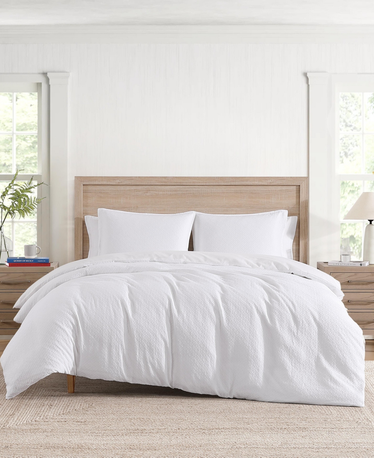 Tommy Hilfiger Monogram Matelasse 3-pc. Comforter Set, King In White