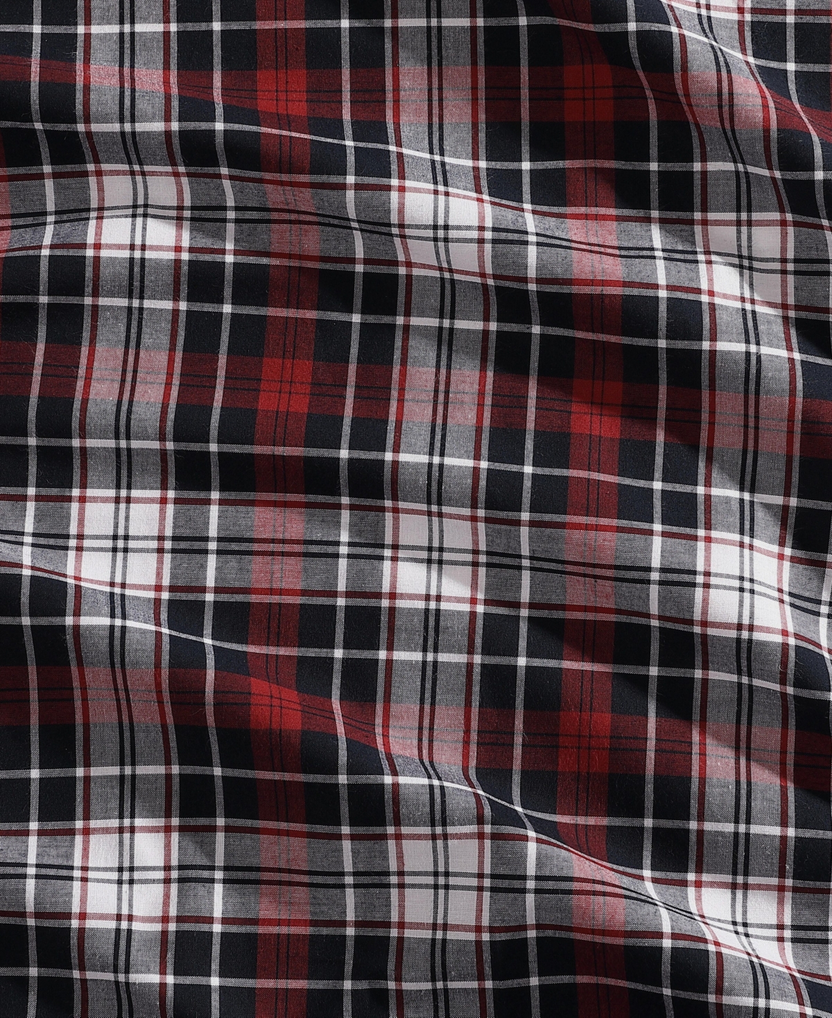 Tommy Hilfiger Essential Tartan Cotton Comforter Set In White,red,navy Blue