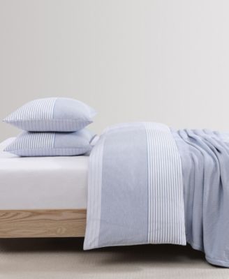 Modern Stripe Cotton 3-Pc. Duvet Cover Set, King