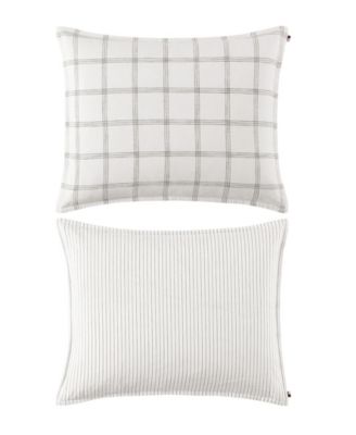 Modern Windowpane Faux Linen 3-Pc. Comforter Set, King