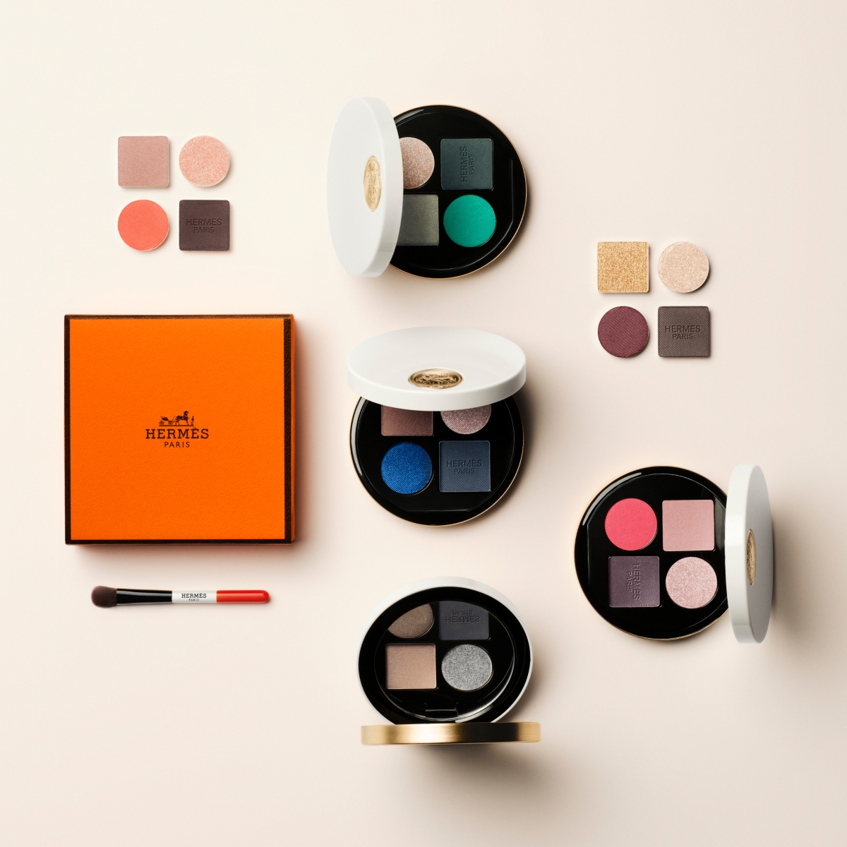 Hermes Ombres D' Powder Quartet For Eyes In 06 Ombres Mordorées