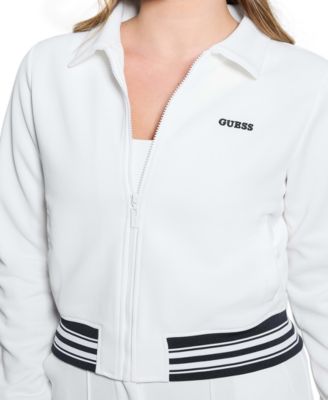 Women's Amaryllis Front-Zip Stripe-Trim Cardigan