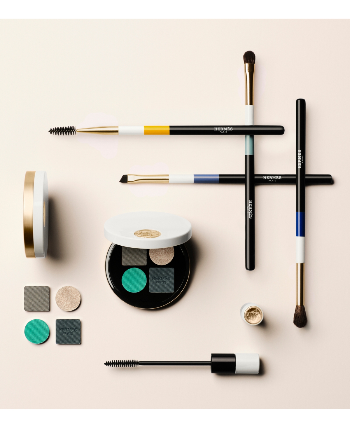 Hermes Ombres D' Powder Quartet For Eyes In 02 Ombres Végétales