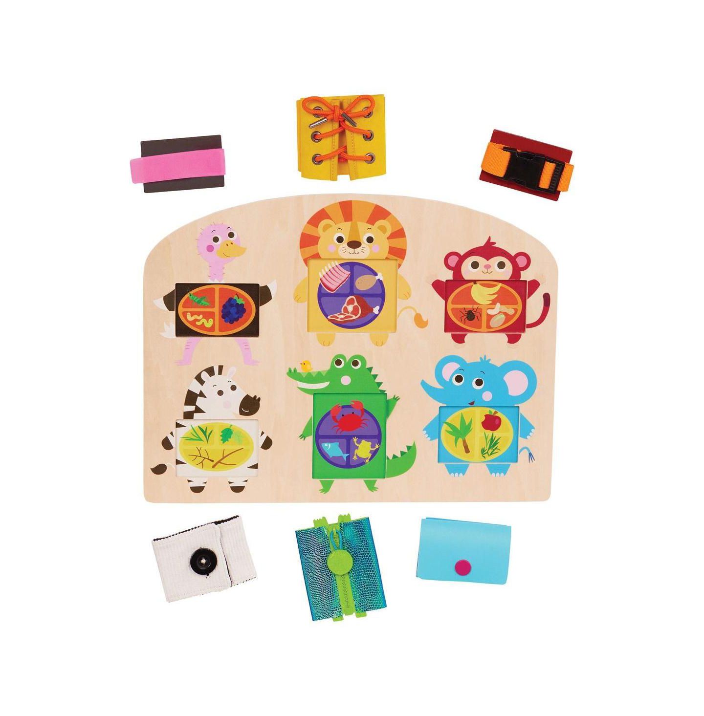 Детская игрушка Battat What's in My Tummy Fine Motor Skills Activity Board, Ages 3+, цвет: Разноцветный — фото 1