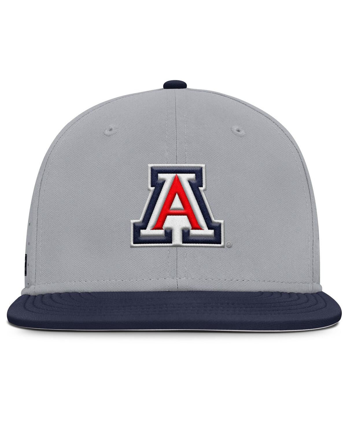 Nike Men's Gray Arizona Wildcats On-field Dugout True Performance Fitted Hat In Gray