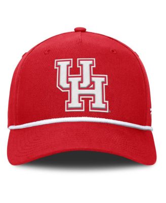 Men's Red Houston Cougars Foul Ball Rope Adjustable Hat