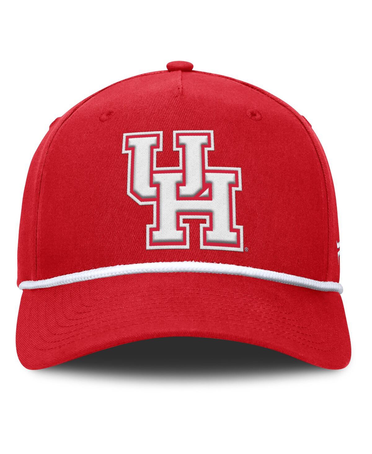 Fanatics Men's Red Houston Cougars Foul Ball Rope Adjustable Hat In Red