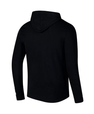 Men's Black Purdue Boilermakers Logo Lockup Active Blend Long Sleeve T-Shirt Hoodie