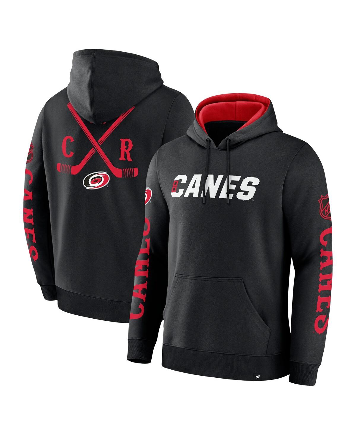 Fanatics Men's Black Carolina Hurricanes Big City Legacy Fleece Pullover Hoodie In Black