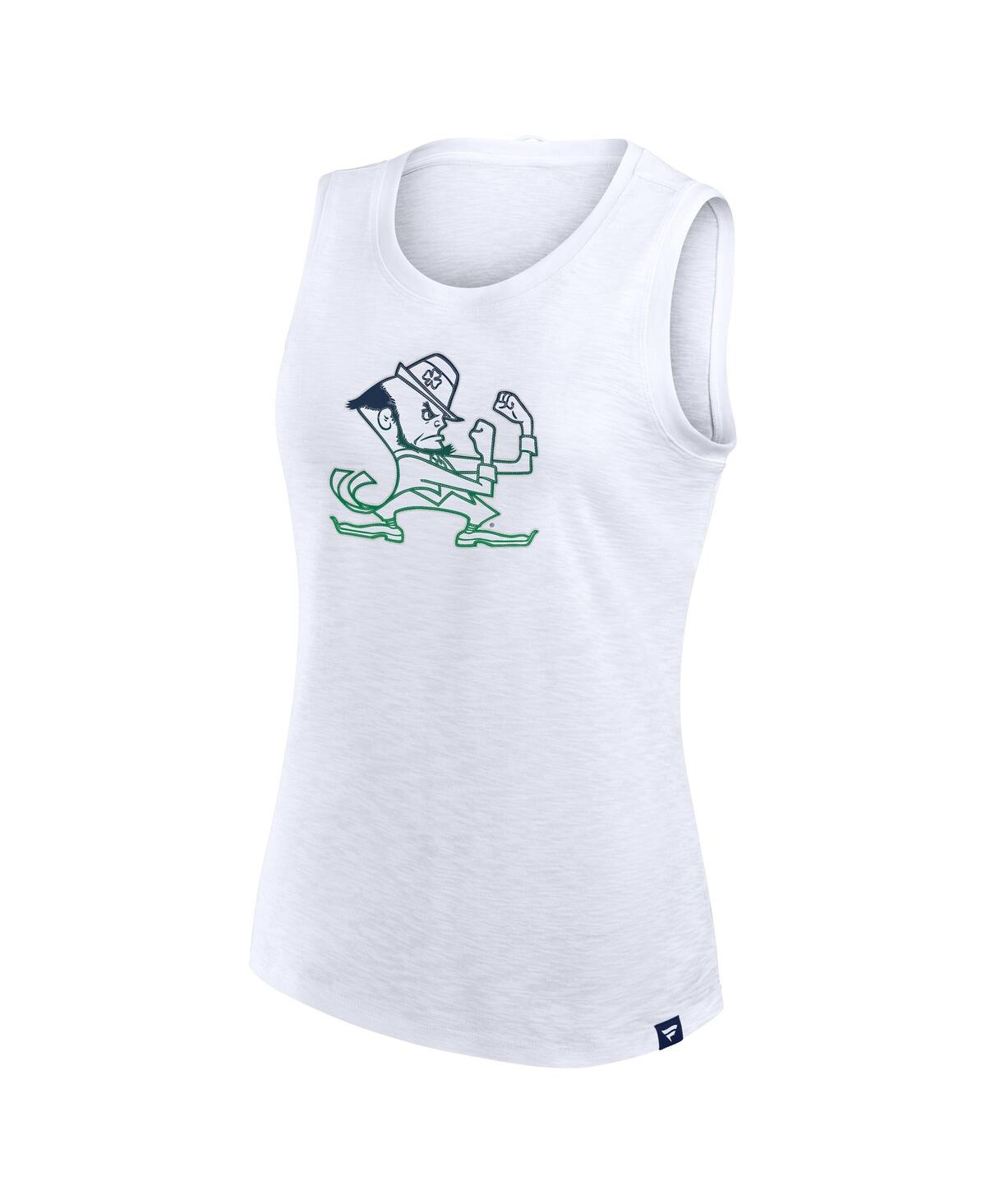 Fanatics Women's White Notre Dame Fighting Irish Activate Slub Tank Top In White