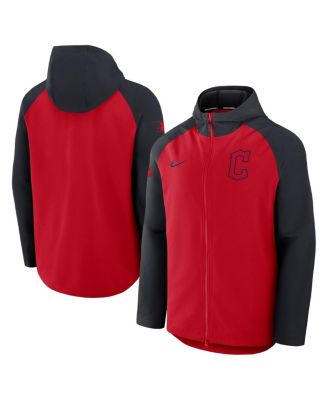 Nike - Men's Red/Navy Cleveland Guardians Authentic Collection Raglan Performance Full-Zip Jacket