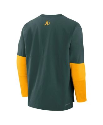 Men's Green/Gold Athletics Authentic Collection Lightweight Player Tri-Blend Performance Pullover Sweatshirt