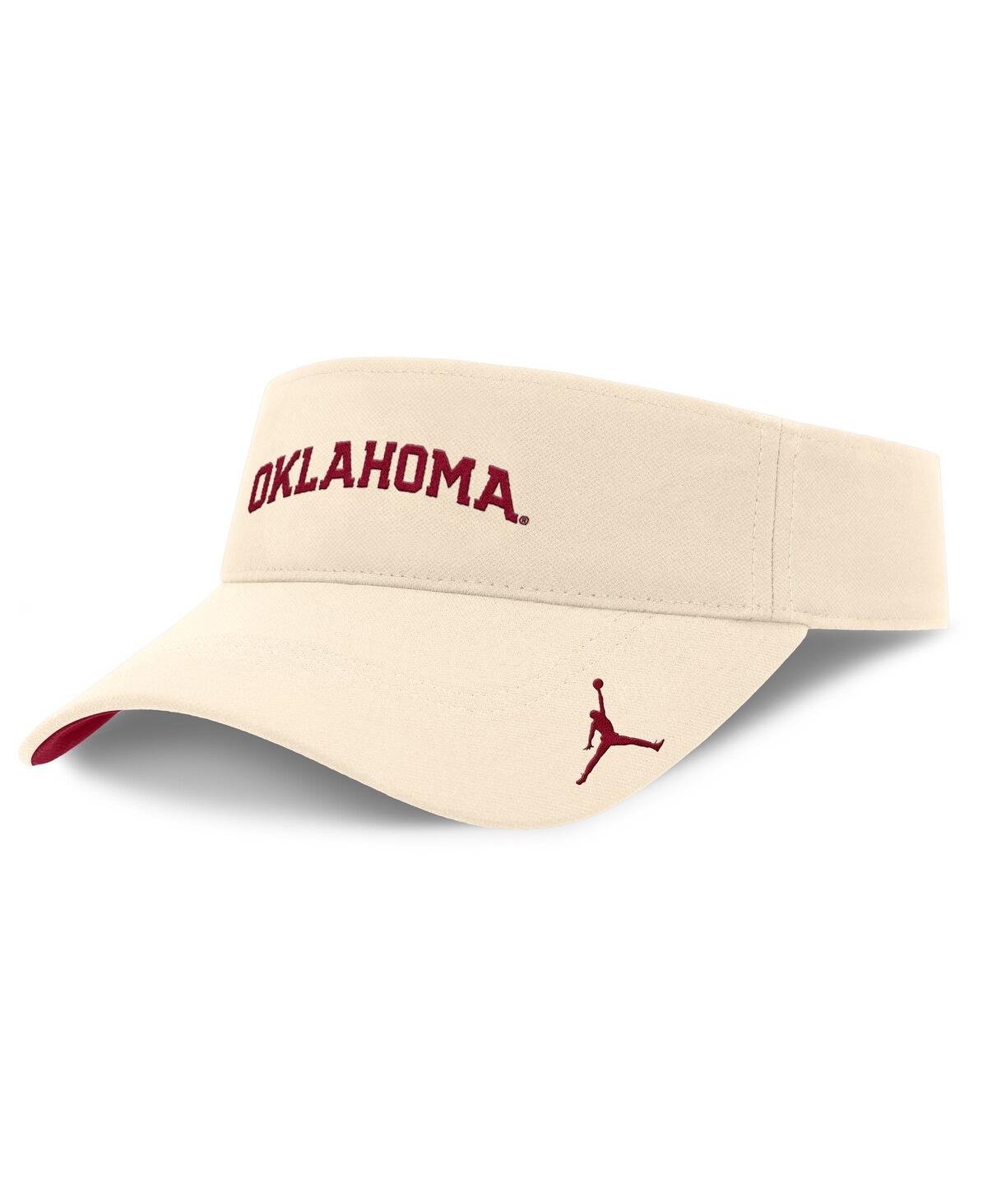 JORDAN MEN'S NATURAL OKLAHOMA SOONERS PRIMETIME ACE ADJUSTABLE VISOR HAT 