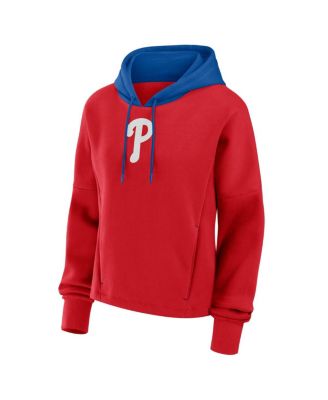 Women's Red Philadelphia Phillies Oversized High Hip Legacy Fleece Pullover Hoodie