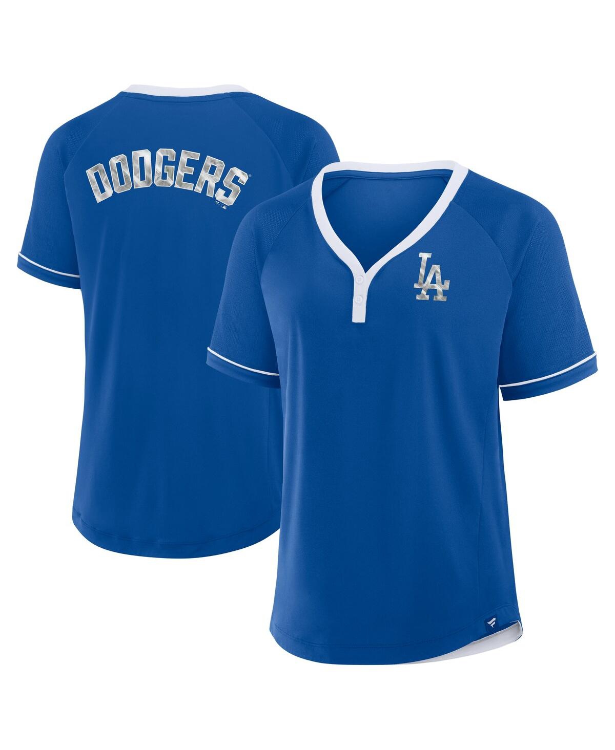 Fanatics Women's Royal Los Angeles Dodgers League Diva Star Raglan V-neck T-shirt In Royal