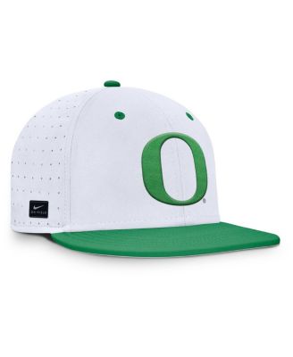 Men's White Oregon Ducks On-Field Dugout True Performance Fitted Hat