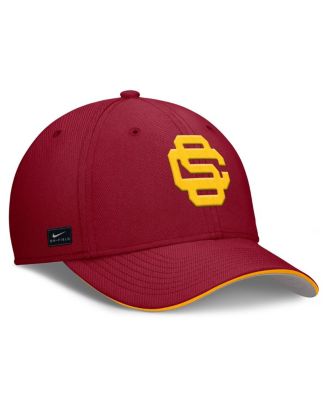 Men's Cardinal USC Trojans 2025 Dugout Coaches Rise Swoosh Performance Flex Hat