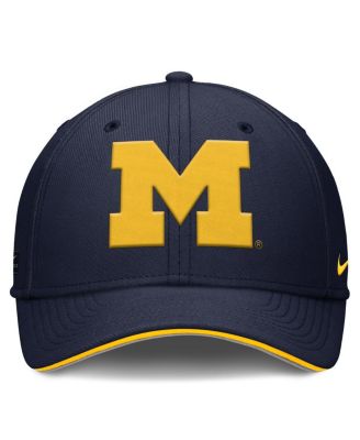Men's Navy Michigan Wolverines 2025 Dugout Coaches Rise Swoosh Performance Flex Hat