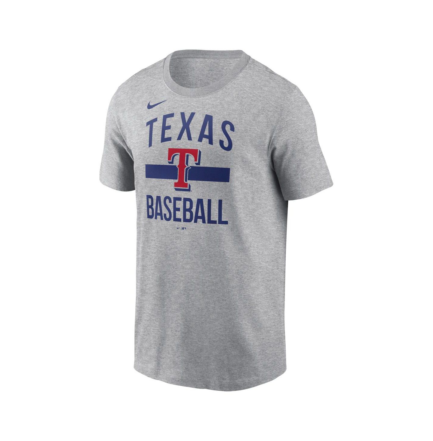 Мужская футболка Nike Heather Gray Texas Rangers Arched — фото 2