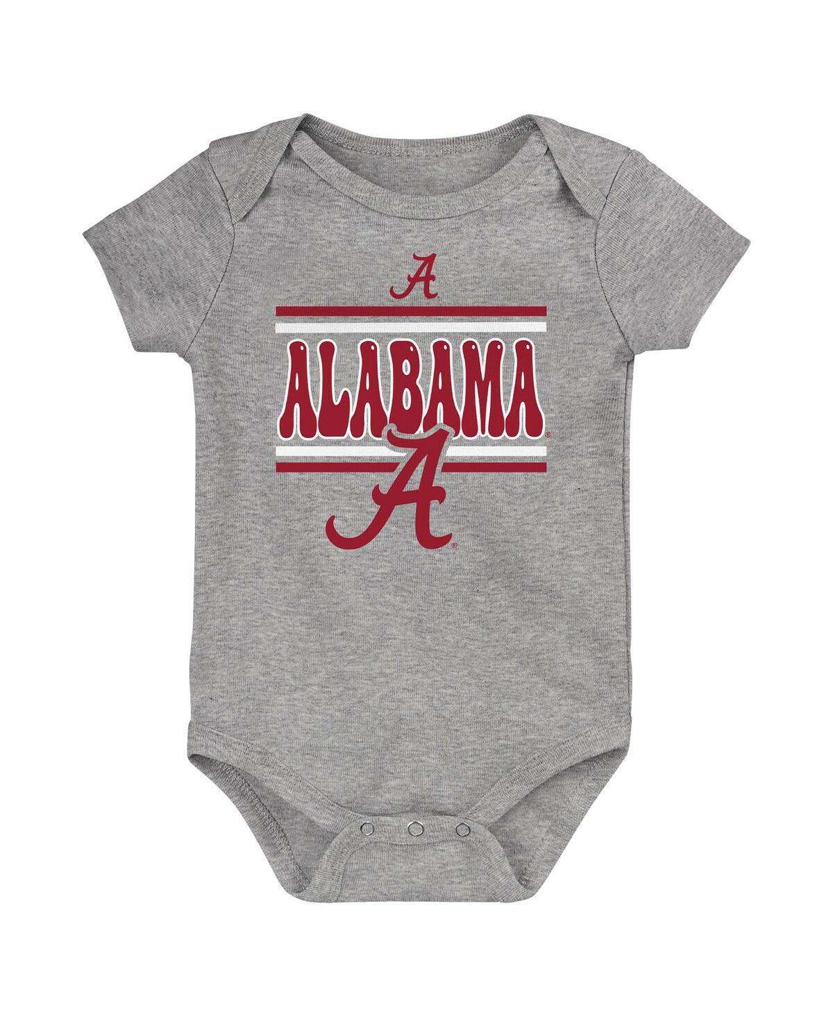 Outerstuff Newborn Crimson Alabama Crimson Tide Sunday Comics Bodysuit 3-pack In Crimson