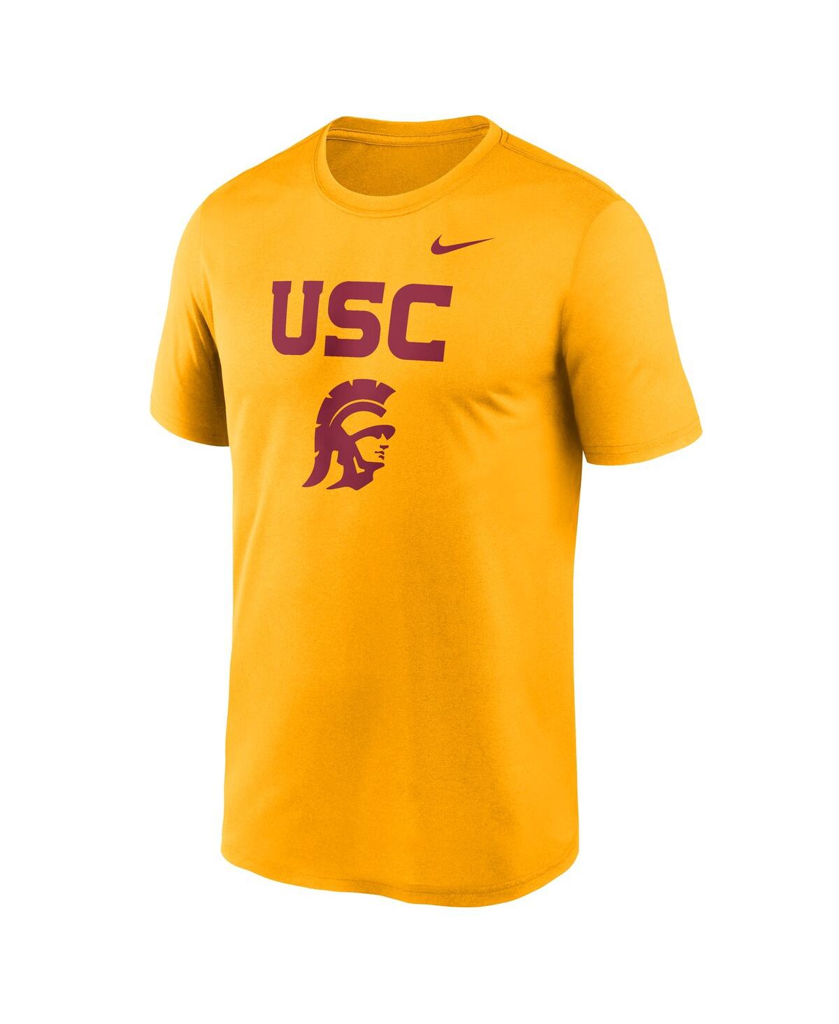 Nike Men's Gold Usc Trojans Lockup Legend Performance T-shirt In Yellow