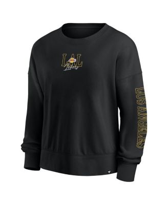 Women's Black Los Angeles Lakers Oversized Game Day Pullover Sweatshirt