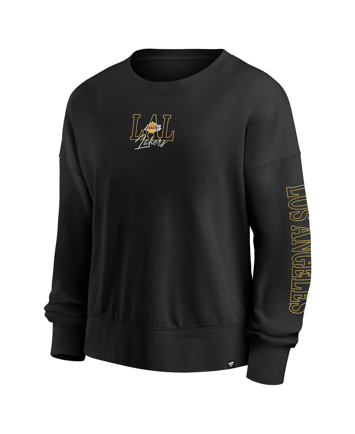 Fanatics Women's Black Los Angeles Lakers Oversized Game Day Pullover Sweatshirt In Black