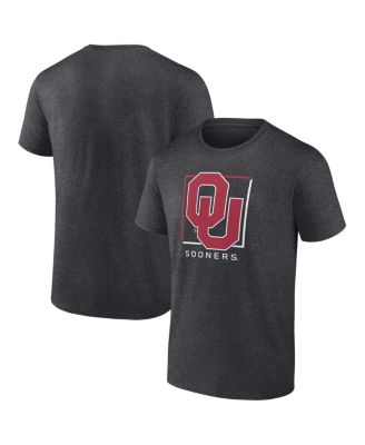 Fanatics - Men's  Charcoal Oklahoma Sooners Fundamentals Halved Team T-shirt