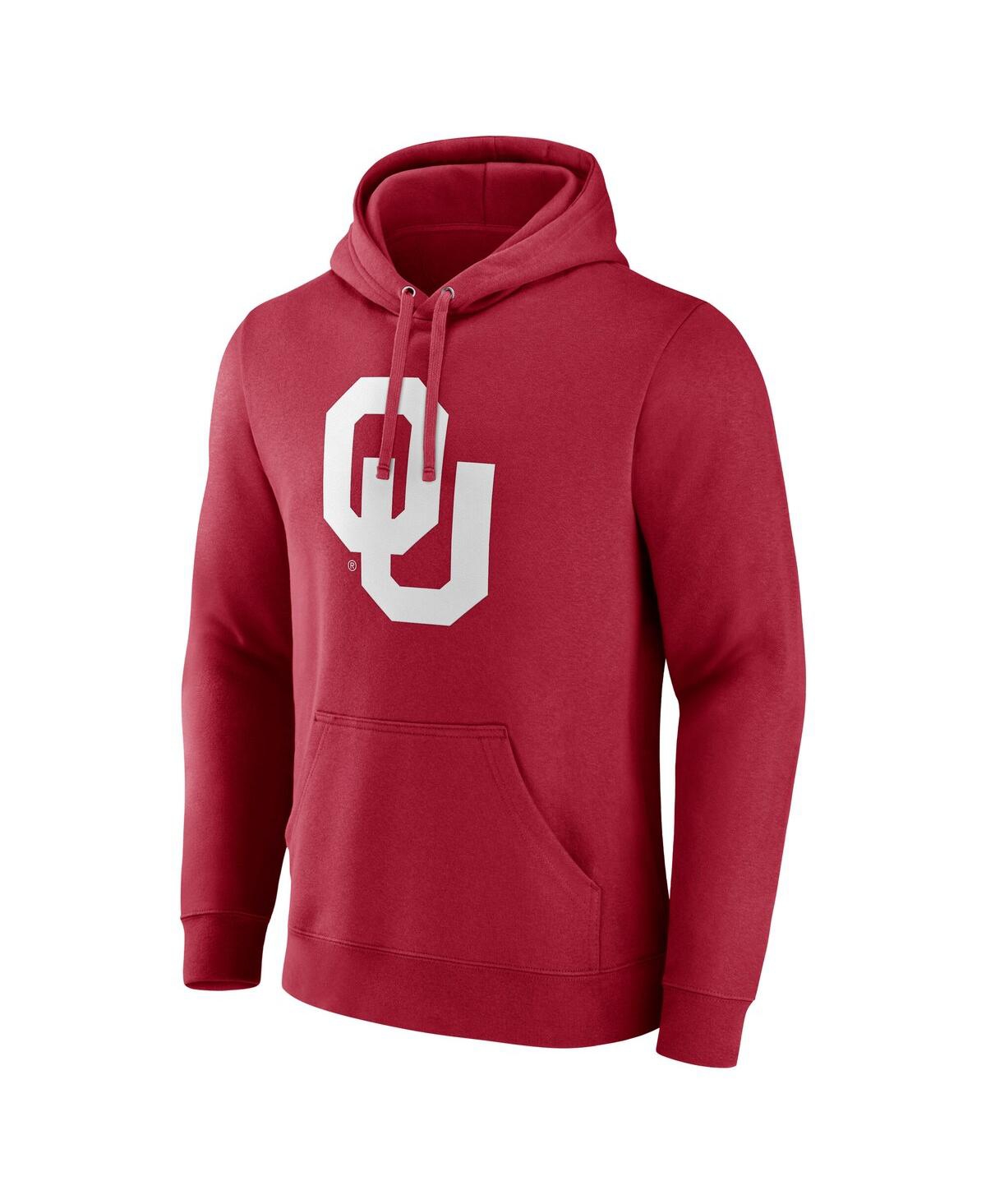 Fanatics Men's Crimson Oklahoma Sooners Fleece Pullover Hoodie In Crimson