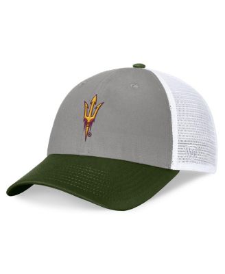 Top of the World - Men's  Gray/Green Arizona State Sun Devils OHT Military Appreciation Badge Trucker Adjustable Hat
