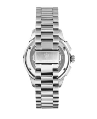 Men's Chronograph Stainless Steel and Black Leather Interchangeable Watch Set, 42mm