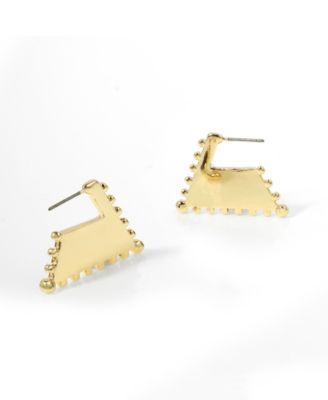 Trapeze Beaded Hoop Earrings