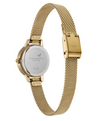 Women's Mini Classic Gold Tone Stainless Steel Mesh Bracelet Watch, 23mm