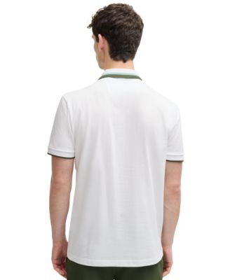 Men's Contrast Stripe Regular-Fit Paddy Polo Shirt