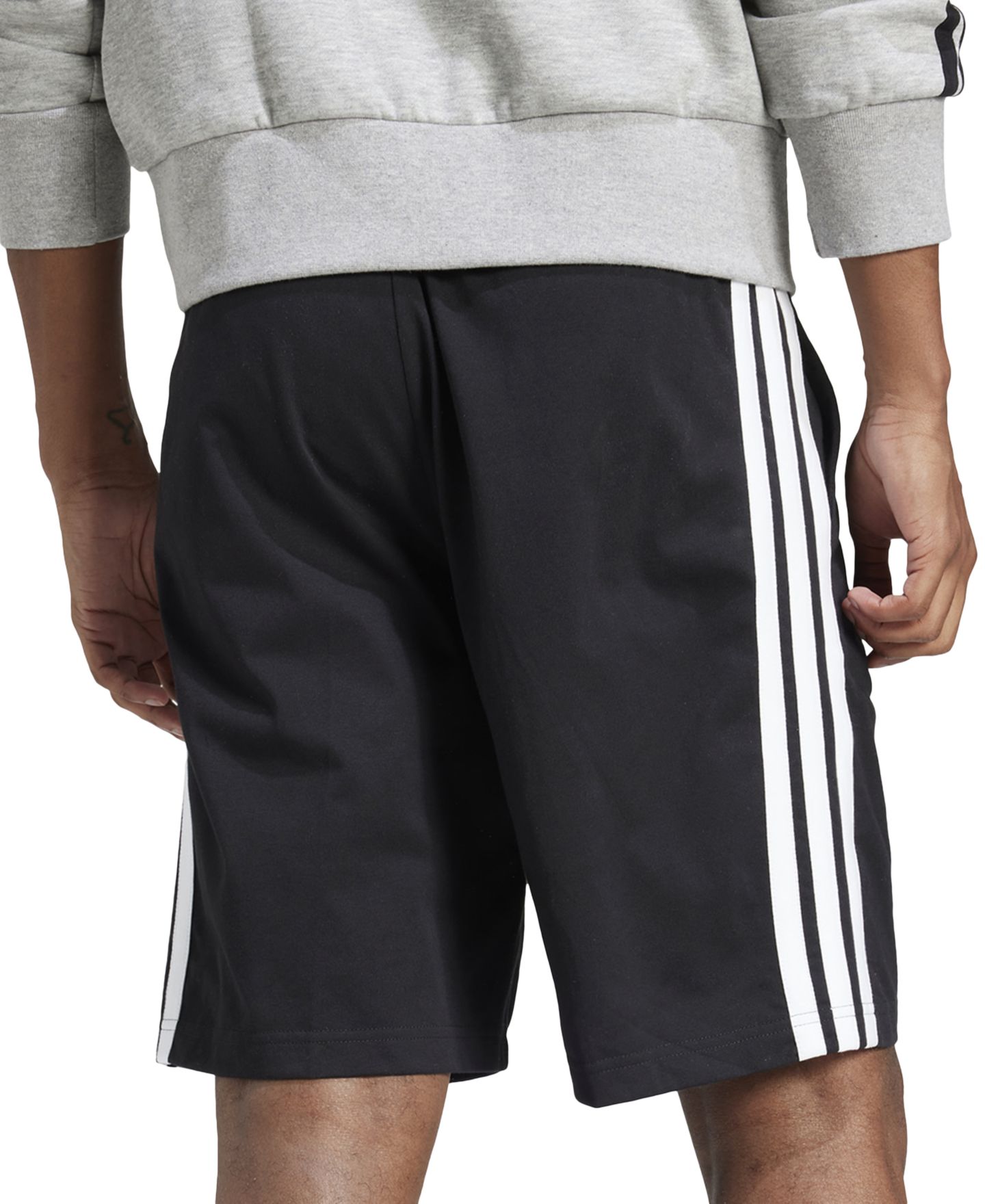 Мужские шорты adidas Jersey Shorts, цвет: Чёрный / Белый — фото 2