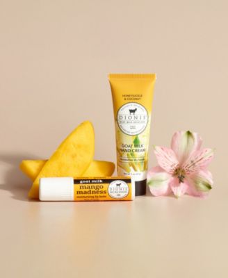 Goat Milk Honeysuckle Mango Lip Balm and Hand Cream Set