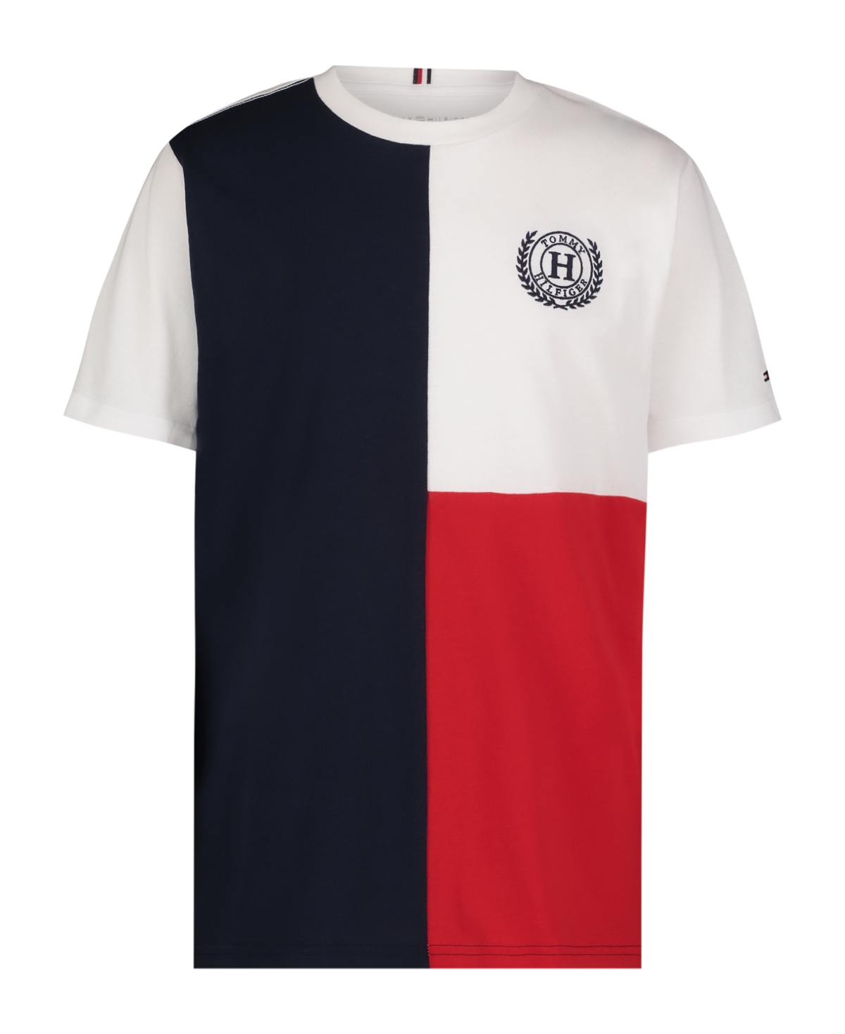 Tommy Hilfiger Toddler And Little Boys Laurel Emblem Short Sleeve T-shirt In Fresh White