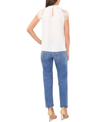Women's Lace-Sleeve Top