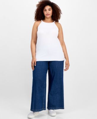 Trendy Plus Size Halter Tank Top