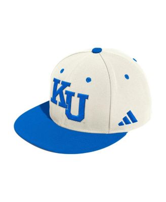 adidas - Men's Cream Kansas Jayhawks On-Field Fitted Baseball Hat