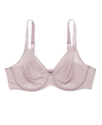 Women's Sheer Mesh Full Coverage Unlined Underwire Bra