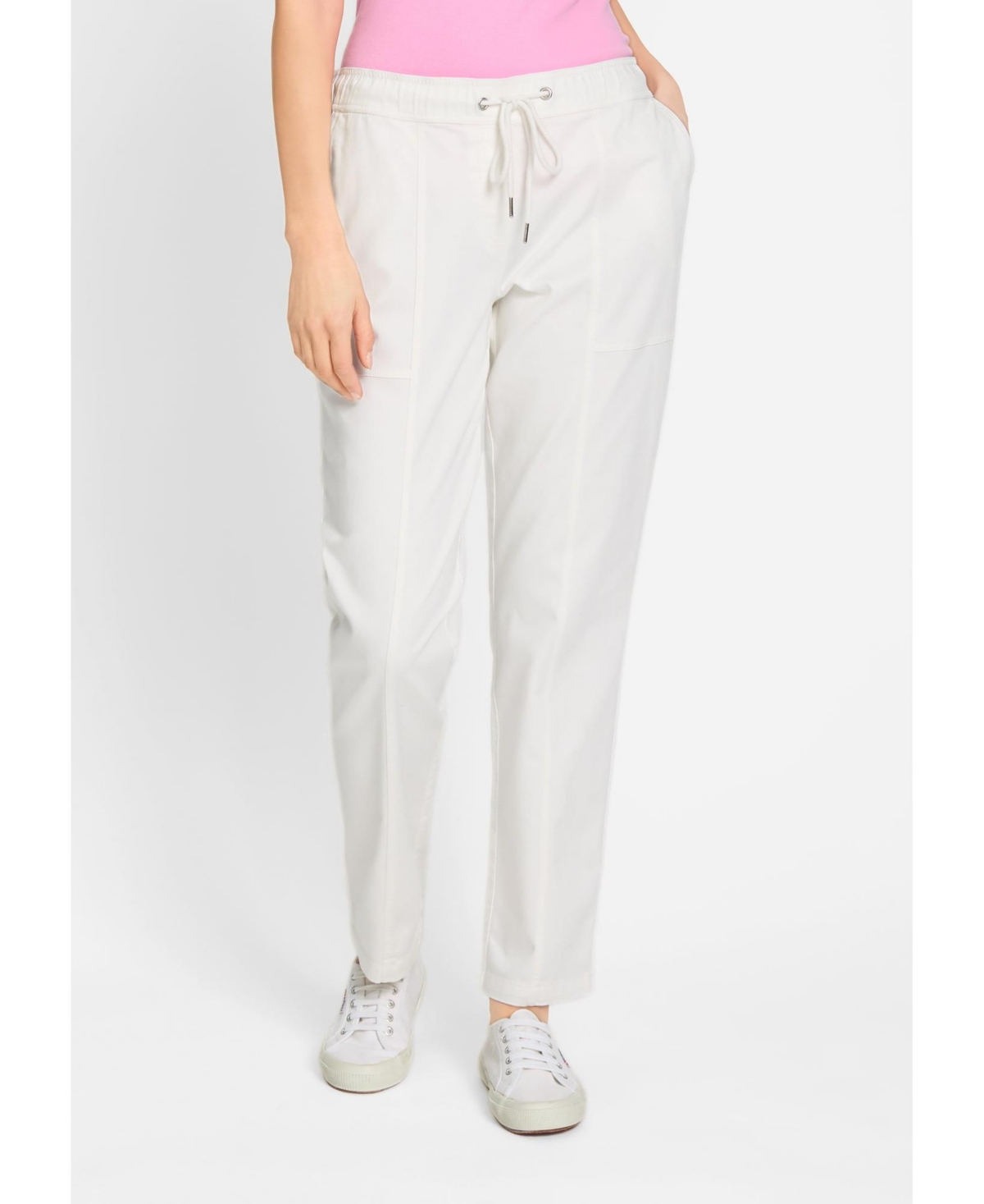 Women's Lisa Fit Straight Drawstring Pant - Off white