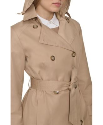 Women's 36 1/2” D/B Trench Coat With Removable Hood