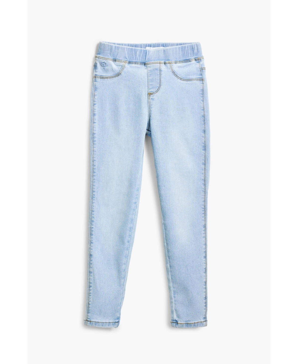 Desigual Girls's Denim Leggings Logo In Medium Blue