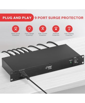 PDU Power Strip Surge Protector – 15 Amp Power Supply Conditioner, 9 Outlets