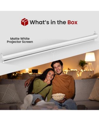 Universal 84-Inch Roll-Down Manual Projection Screen (50.3" x 67.3")